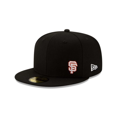 Black San Francisco Giants Hat - New Era MLB Flawless 59FIFTY Fitted Caps USA7124580